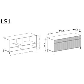 LINKaSTYLE Kommode LS1 Kaschmir, Halmar