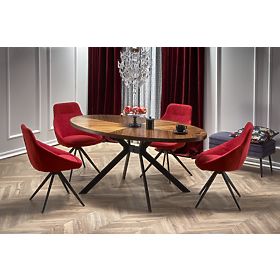 LOCARNO Tisch, Platte - Nussbaum, Bein - Schwarz (2p=1Stk)