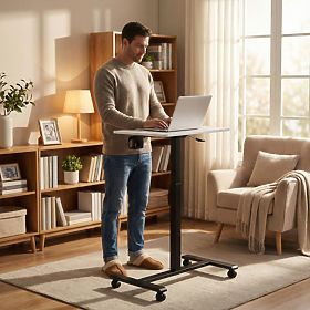 Mobiler, höhenverstellbarer Tisch 70x48 cm Laptop-Tisch einstellbare Höhe 71,5-112 cm ModernHome, MODERNHOME