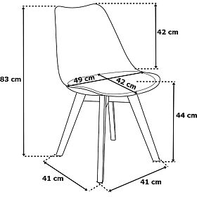 Moderne Stuhl Nantes DSW schwarz