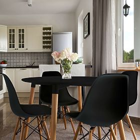 Moderne Stuhl Paris DSW schwarz
