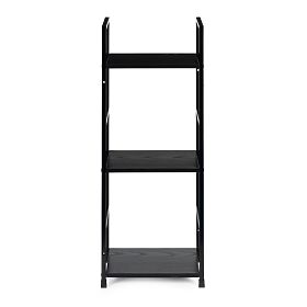 Moderner Holzregal mit Metallrahmen LOFT 3 Regalböden schwarz, MODERNHOME