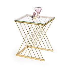 NANCY Tisch gold / transparent