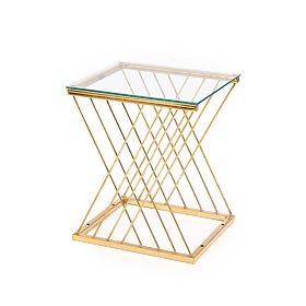 NANCY Tisch gold / transparent