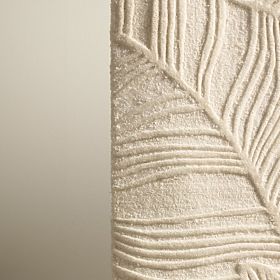 Rechteckiger Teppich Mona, getuftet, Wolle, cremefarben, Blätter, Teppichgröße: 190x290