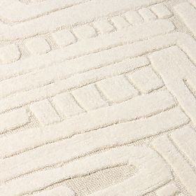 Rechteckiger Teppich Sophia, getuftet, Baumwolle, cremefarben, Teppichgröße: 120x180