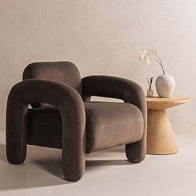 Relax-Sessel Vico, braun, samt, lectus