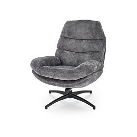 Relaxsessel DARIO mit Fußhocker und Schaukel-Funktion, grau (1p=1Stk), Halmar