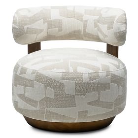 Relaxsessel Dolce, abgerundete Formen, beige/creme, Nussbaum, lectus