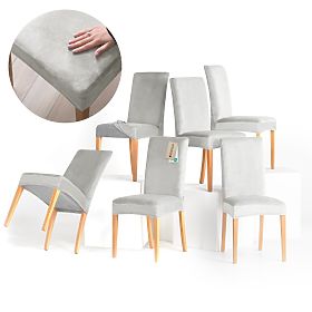 RESTILO Sofabezug SENTO Farbe Grau glatt klassischer Stil