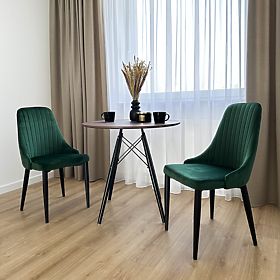 Samtstuhl LORIENT VELVET dunkelgrün