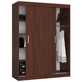 SCHIEBETÜR-SCHRANK 150 cm CLP MONO WENGE