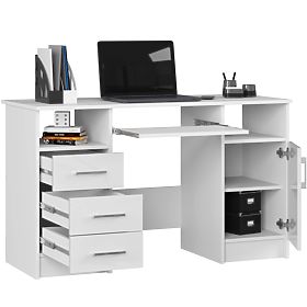 SCHREIBTISCH ANA PK WEISS / WEISS GLANZ