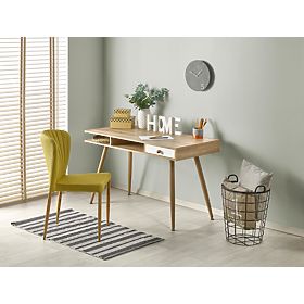 Schreibtisch B34 - weiß/Sonoma-Eiche, Halmar