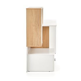 Schreibtisch GROSSO - Goldene Eiche / Weiß, Halmar