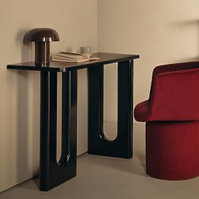 Schreibtisch/Konsole Lichi 120 cm, schwarz, Bögen, lectus