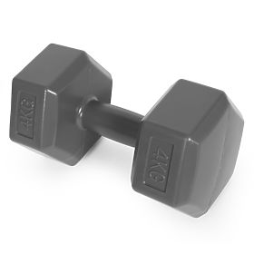 Sechseckige Hanteln Set 2x4 kg Gewichte für Fitness Grau ModernHome, MODERNHOME