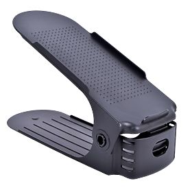 Set von 10 verstellbaren Schuhhaltern schwarz