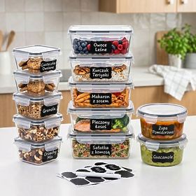 Set von 12 Kunststoffbehältern RIMINI