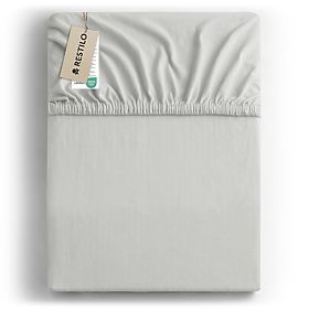 Spannbettlaken AMBER Farbe Weiß klassischer Stil Material Jersey 80-90x200 DecoKing