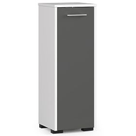 STEHENDER BADEZIMMERSCHRANK FIN S30 1D WEISS / GRAU