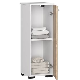 STEHENDER BADEZIMMERSCHRANK FIN S30 1D WEISS / SONOMA