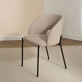 Stuhl mit Öffnung in der Rückenlehne Jazz, beige Melange/schwarze Beine