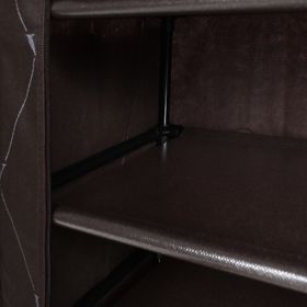 Textiler Schuhschrank Vitto - braun