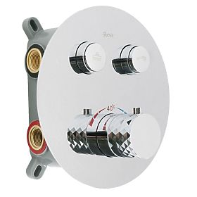 Unterputz-Duschset mit Thermostat Rea Lungo Diamond Chrom+ BOX, Rea