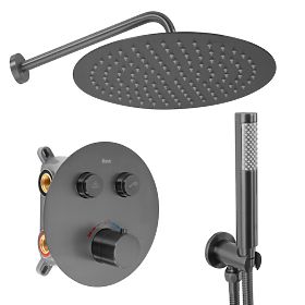 Unterputz-Duschset mit Thermostat Rea Lungo Titan + BOX, Rea