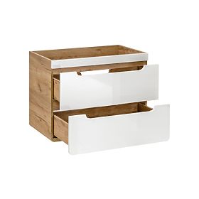 Unterschrank für Waschbecken 80 cm 2 Schubladen