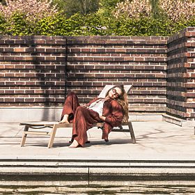 Verstellbare Gartenliege Shelly, Aluminium, Beige