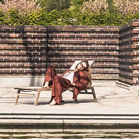 Verstellbare Gartenliege Shelly, Aluminium, Beige