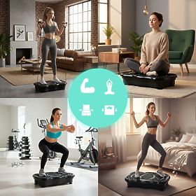 Vibrationsplattform gegen Cellulite Massagegerät mit Expandern + Fernbedienung ModernHome