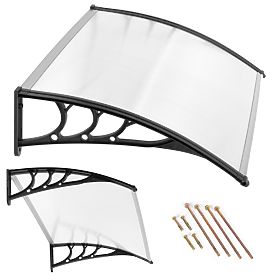 Vordach über der Tür 100x80 cm Polycarbonat-Abdeckung 100x80 cm