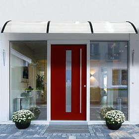 Vordach über der Tür 120x80 cm Polycarbonat-Überdachung