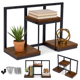 Wand-Blumenständer hängendes Regal für Blumen Dekoration 3 Ebenen Loft ModernHome