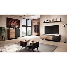 Wandregal RANDOM P-1 - Wotan Eiche/Schwarz