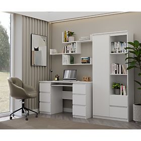 Wandregale KOBI für Wohnzimmer WEISS