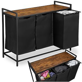 Wäschekorb mit Regal 3 Fächer ARTUS