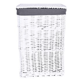 Weidenkorb 48x36x66 cm - 114L - weiß-grau