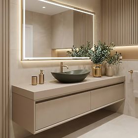 Zeitloses Waschbecken Rea Royal Olive Matt, Rea