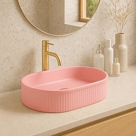 Zeitloses Waschbecken Rea Vanda Bubble Gum Matt
