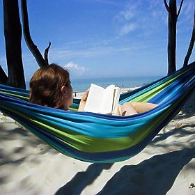 Zweipersonen-Hängematte 480143A BLAU, Bluegarden