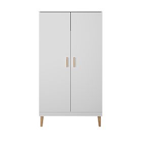 Kleiderschrank KUBI zweitürig - weiß